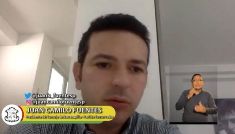Presidente del Concejo, Juan Camilo fuentes aprobó proyecto que permita la regulación del teletrabajo en el Distrito de Barranquilla.