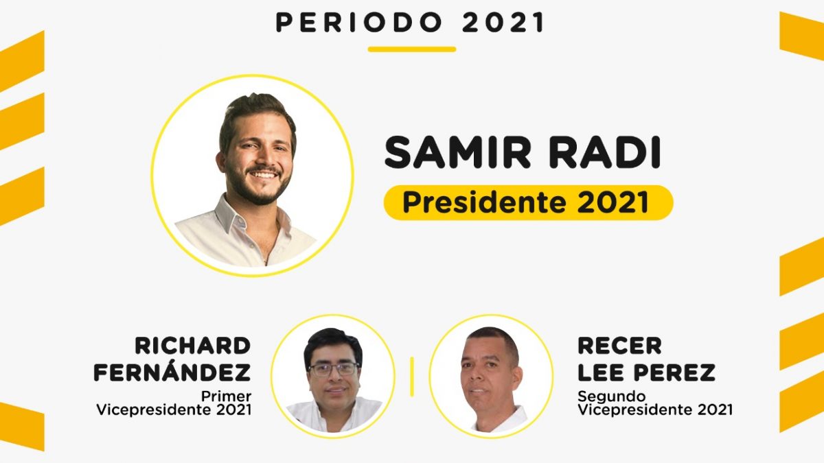 Con 18 votos positivos Samir Radi Chemas es elegido como el nuevo Presidente del Concejo para el periodo 2021.