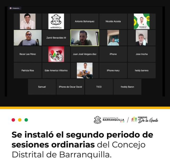 El Concejo de Barranquilla instaló el segundo periodo de  sesiones ordinarias